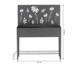 Dehner Metall-Hochbeet Bretagne, , ca. B115/H143/T27 cm Schwarz Best