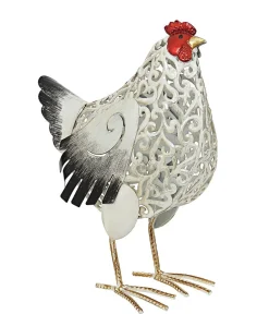 Dehner Gartenzwerge & Gartenfiguren - Metall-Huhn Gundel, ca. B27/H38/T16,5 cm, -