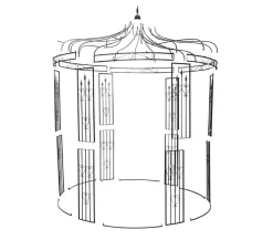 Dehner Metall-Pavillon Canterbury, ca. Ø232/H271 cm Schwarz Clearance