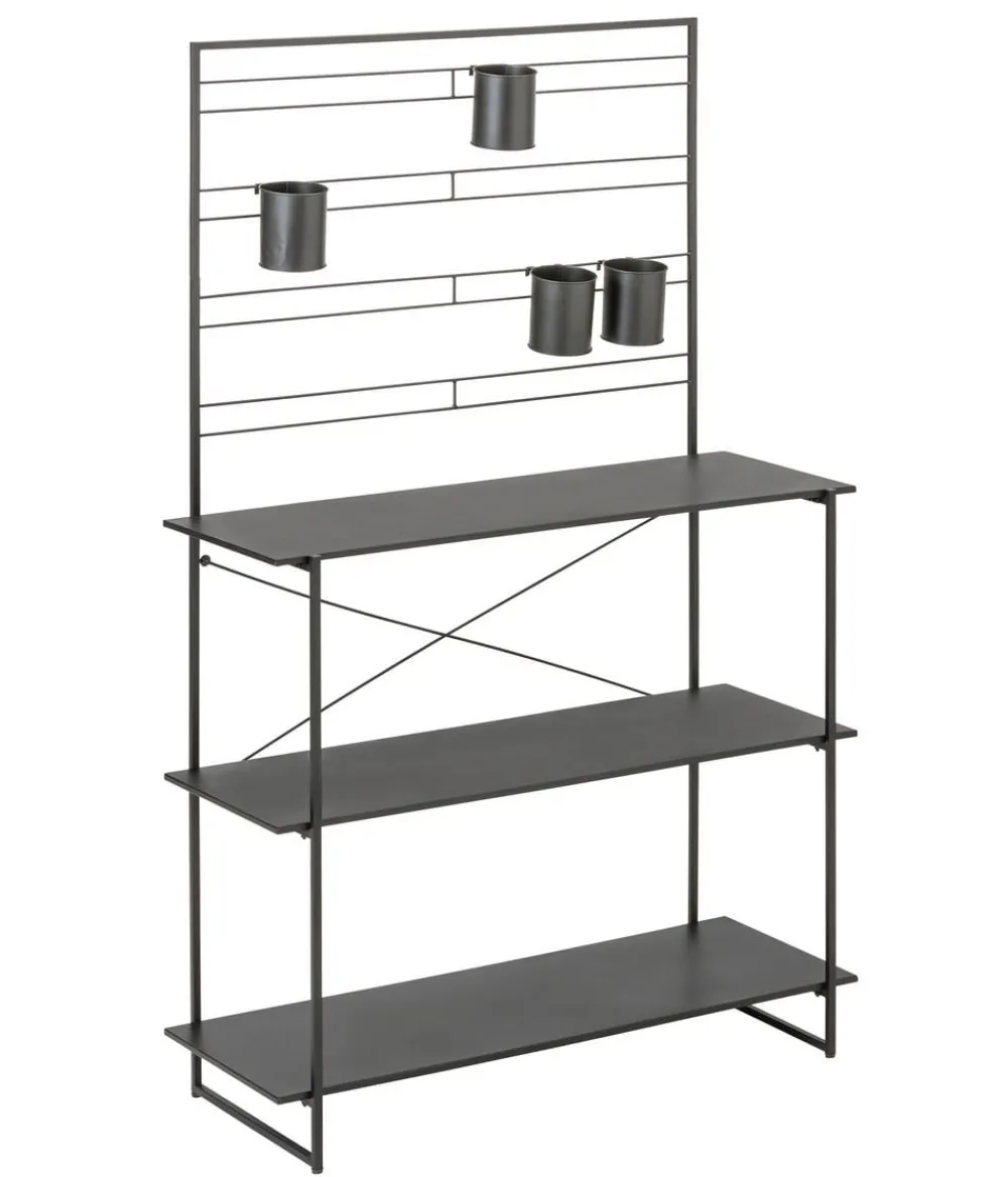 Dehner Metall-Pflanztisch Provence, , ca. B100/H160/T40 cm Schwarz Outlet