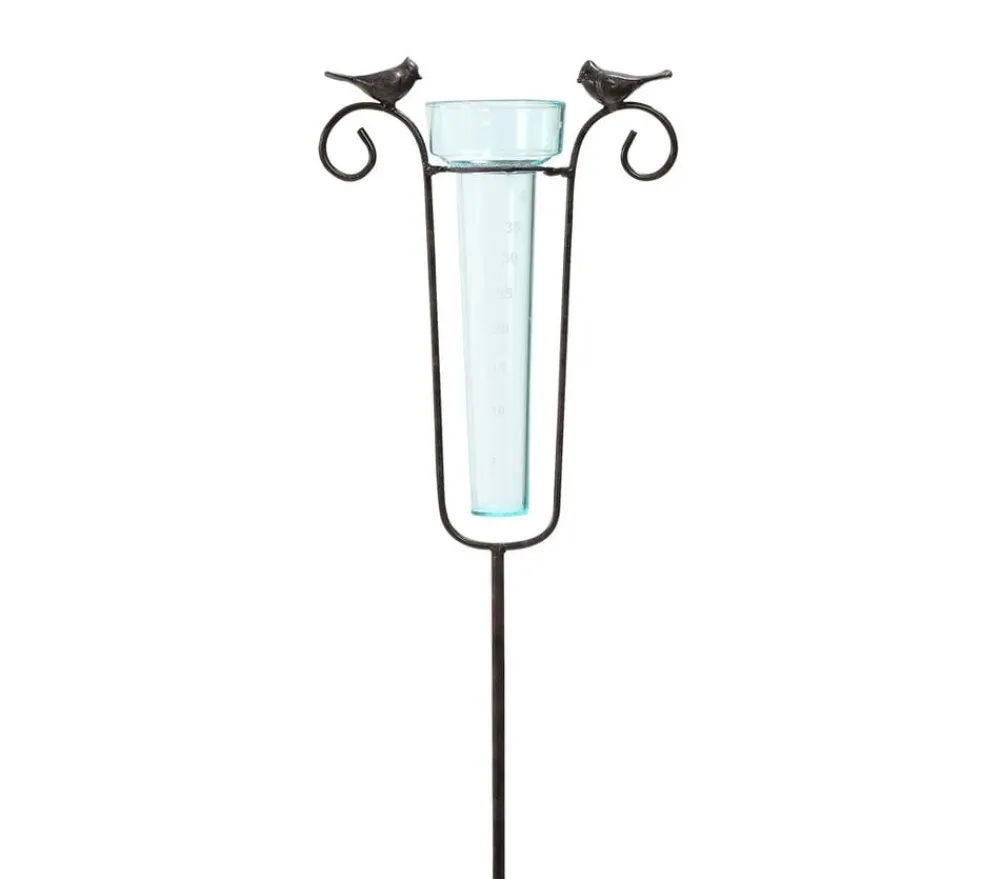 Dehner Windspiele & Gartenstecker > Metall-Regenmesser Vögel Duo
