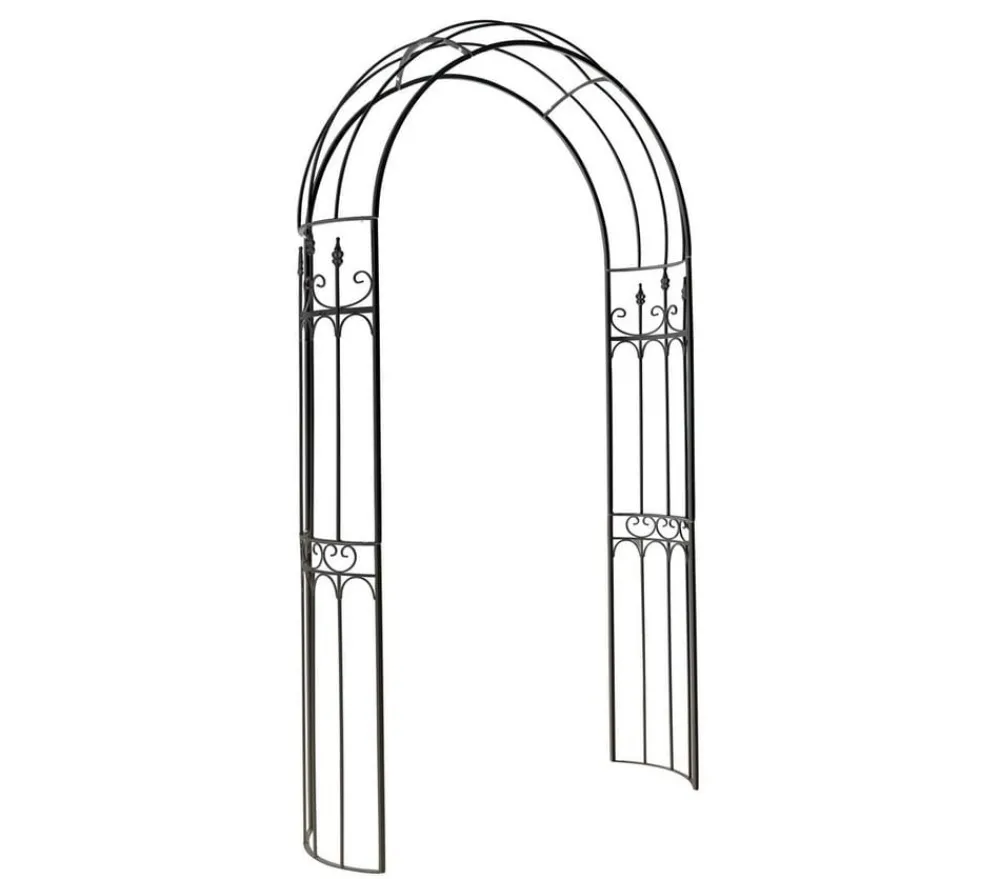Dehner Metall-Rosenbogen Northhampton, ca. B132/H233/T38 cm Dunkelgrau Discount