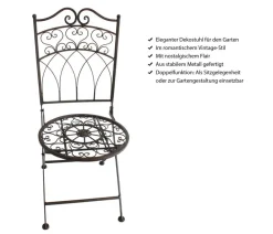Dehner Gartenstühle Metall|Dekoartikel > Metallstuhl Antik