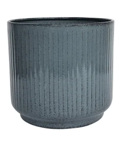 Dehner Blumentöpfe & Übertöpfe - Metall-Topf Urban, rund Grau