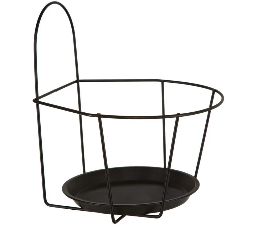 Dehner Metall-Wandblumentopfhalter Kaya, Schwarz Clearance