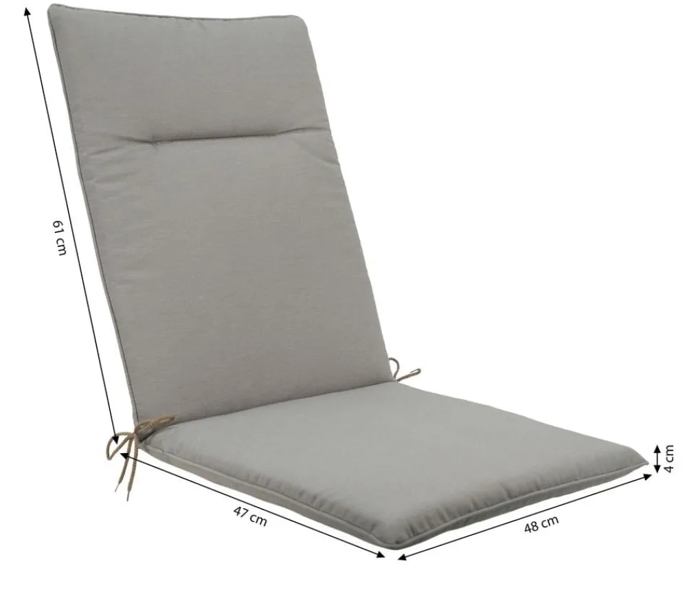 Dehner Mittellehnerauflage Veneto, ca. B48/H4/T108 cm Taupe Hot