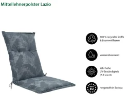 Dehner Sitzauflagen > Mittellehnerauflage Lazio, ca. B50/H6/T108 cm