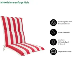 Dehner Mittellehnerauflage Gela, ca. B50/H6/T108 cm Outlet