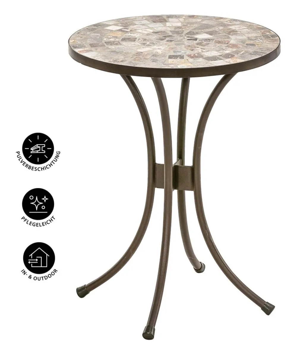 Dehner Blumenhocker|Gartentische Metall - Mosaikblumenhocker Grazia
