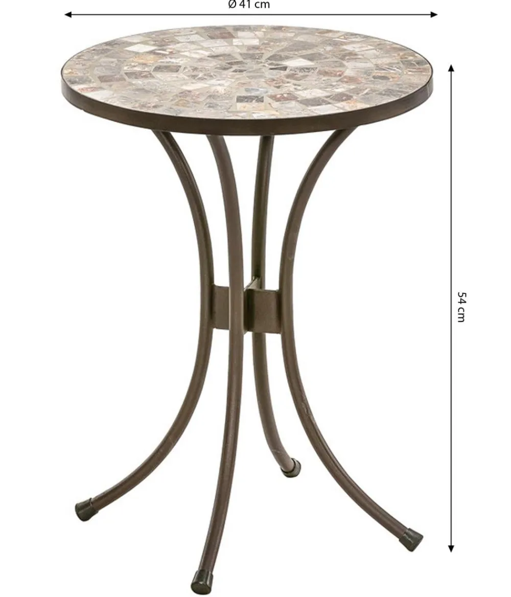 Dehner Blumenhocker|Gartentische Metall - Mosaikblumenhocker Grazia
