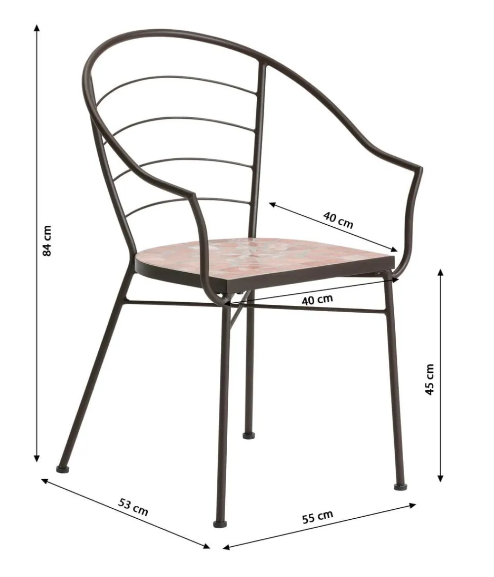 Dehner Mosaiksessel Chiara, terra-rosé New