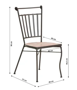 Dehner Gartenstühle Metall|Garten- & Loungesessel > Mosaikstuhl Chiara, terra-rosé