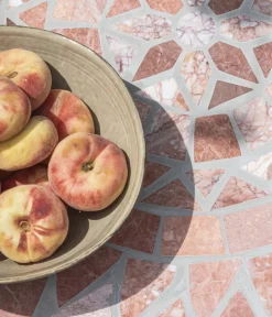 Dehner Gartentische Metall|Balkontische - Mosaiktisch Chiara, terra-rosé
