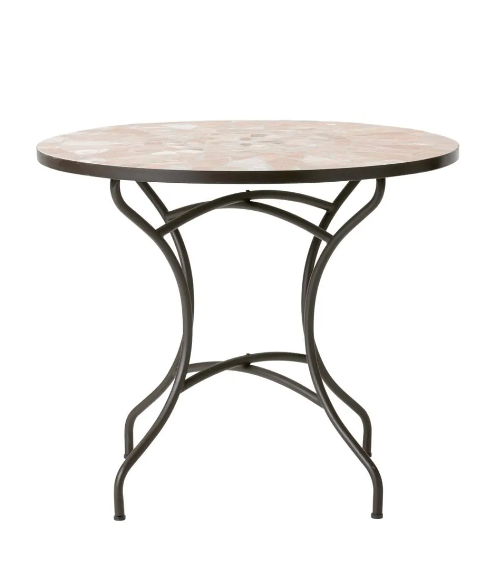 Dehner Gartentische Metall|Balkontische - Mosaiktisch Chiara, terra-rosé