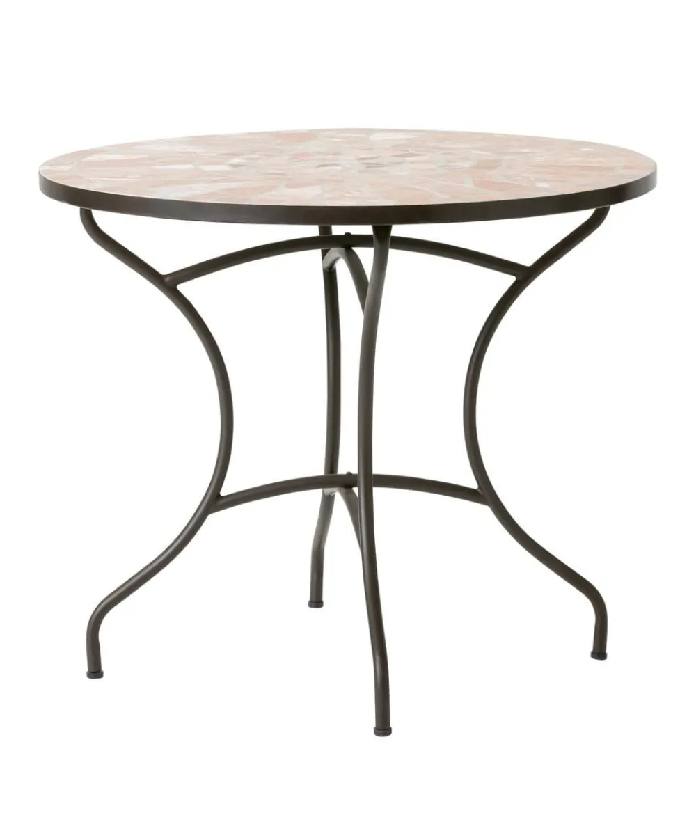 Dehner Gartentische Metall|Balkontische - Mosaiktisch Chiara, terra-rosé