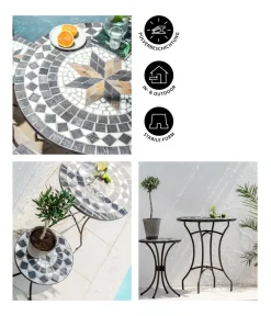 Dehner Garten-Esstische|Gartentische Metall - Mosaiktisch Diana