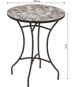 Dehner Balkontische|Gartentische Metall > Mosaiktisch Grazia