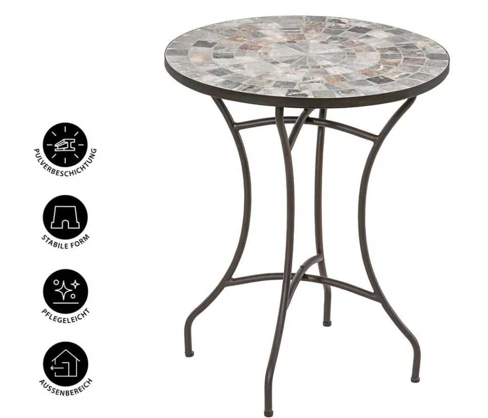 Dehner Balkontische|Gartentische Metall > Mosaiktisch Grazia