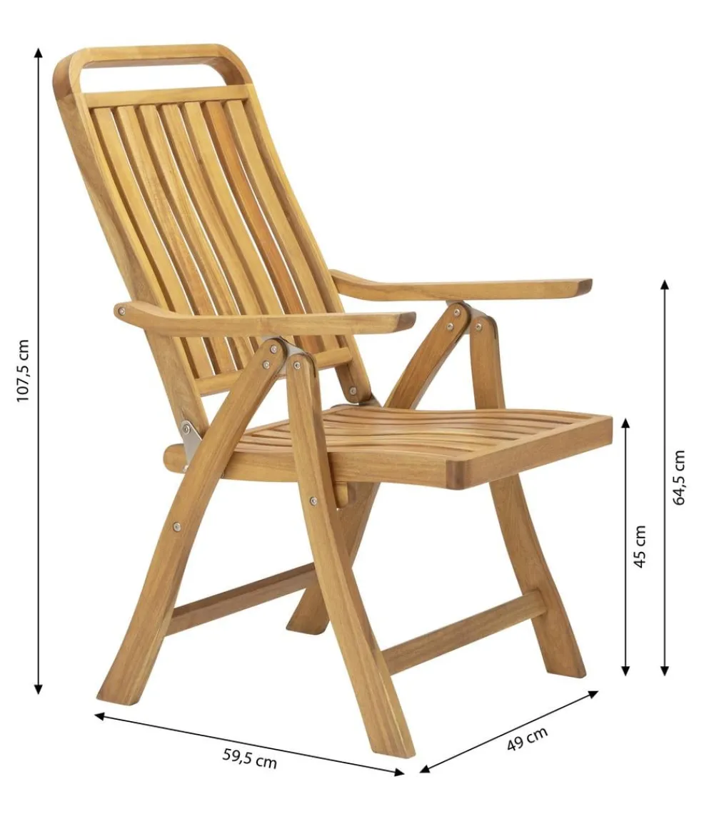 Dehner Multipositionssessel Lima, ca. B49/H107,5/T59,5 cm Natur Discount