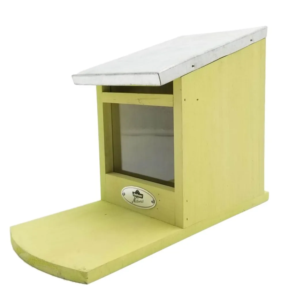 Dehner Natura Premium Eichhörnchenfutter & -Häuser - Eichhörnchen-Futterhaus, ca. B12,5/H18,5/T25 cm Hellgrün