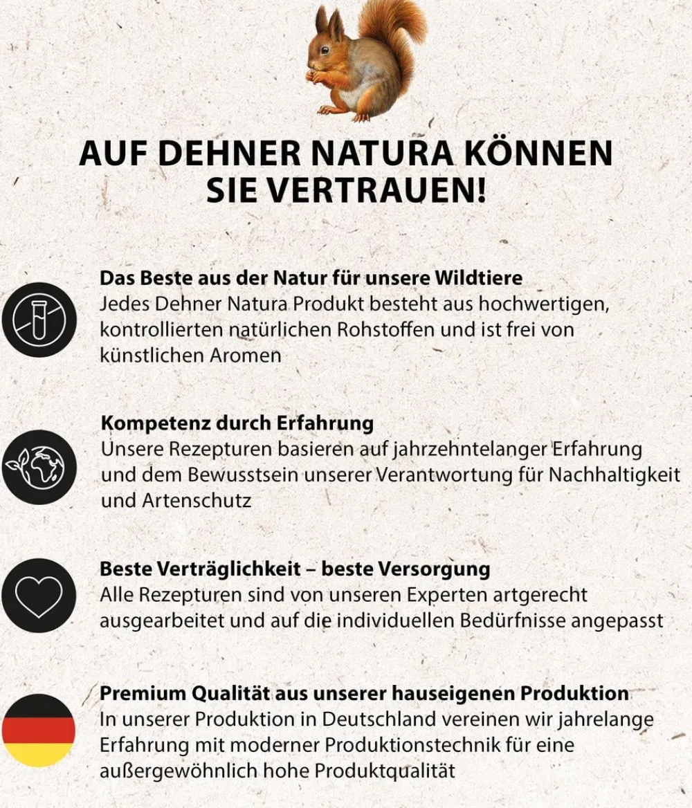 Dehner Natura Premium Eichhörnchenfutter & -Häuser - Eichhörnchenfutter Eichhörnchen-Mix, 600 g