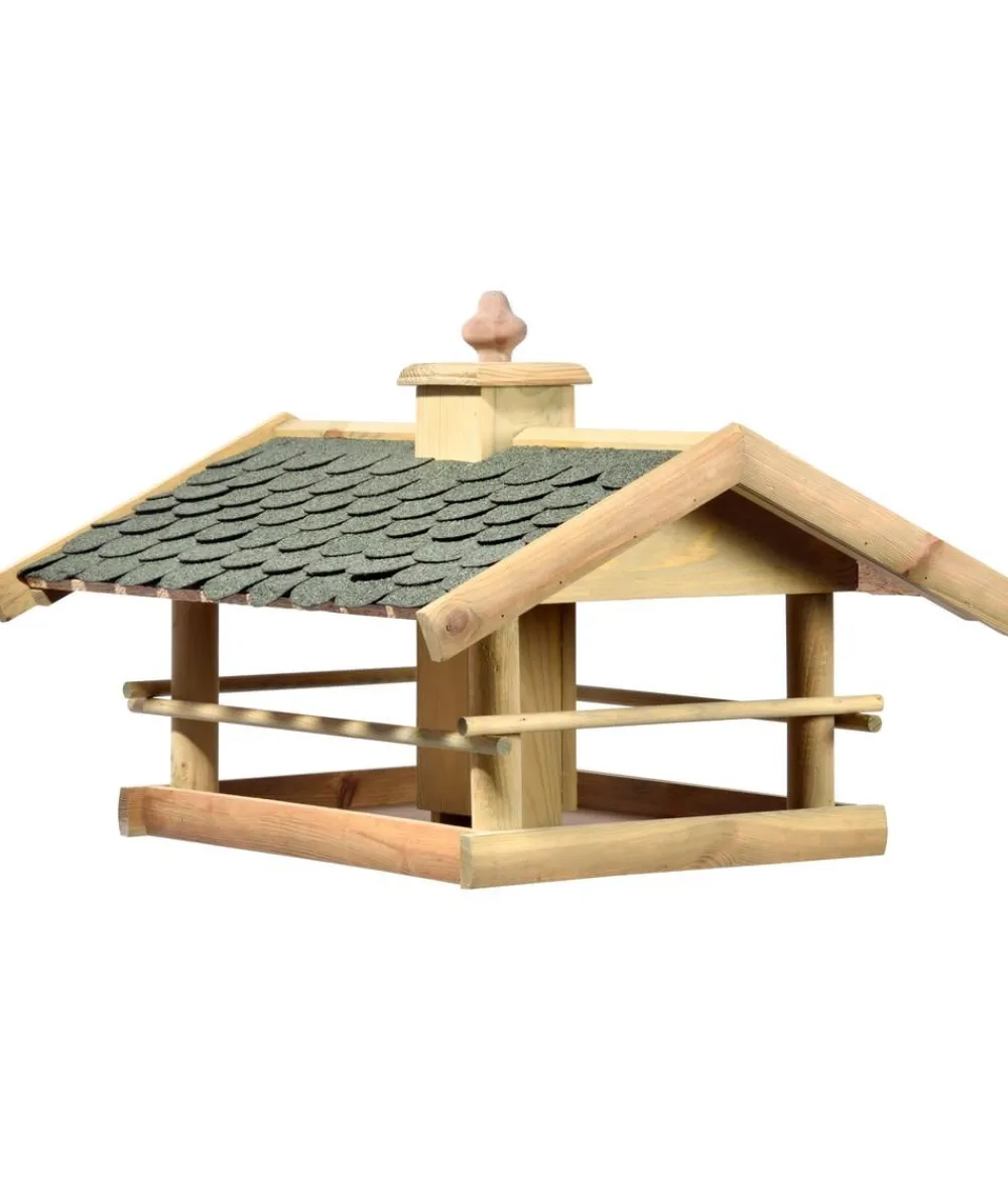Dehner Natura Premium Vogelhäuser & Futterspender > Futterhaus Kaiserwinkel, inkl. Ständer Ellmau, ca. B68/H144/T62 cm