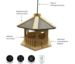 Dehner Natura Premium Vogelhäuser & Futterspender > Futterhaus Dakota