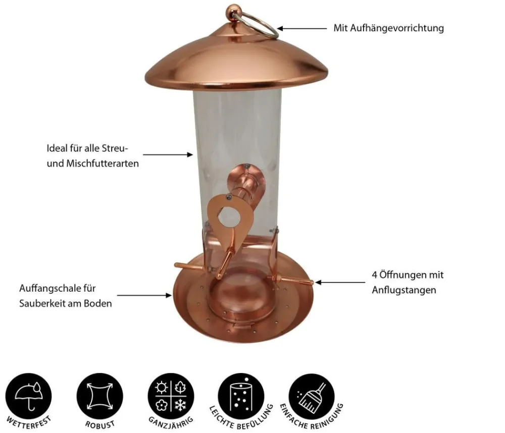 Dehner Natura Premium Vogelhäuser & Futterspender > Futtersäule Manon