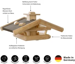 Dehner Natura Premium Futterhaus Wendelstein, natur, ca. B76/H32/T55 cm Hot