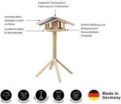 Dehner Natura Premium Vogelhäuser & Futterspender - Futtersäule Chloe Kupfer