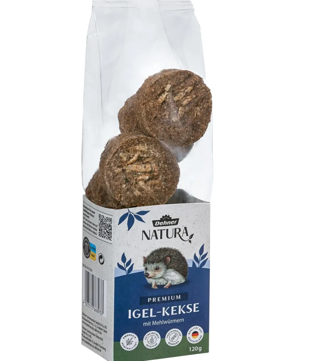 Dehner Natura Premium Igelfutter & -Häuser|Kleintierfutter > Igelfutter Igel-Kekse mit Mehlwürmern