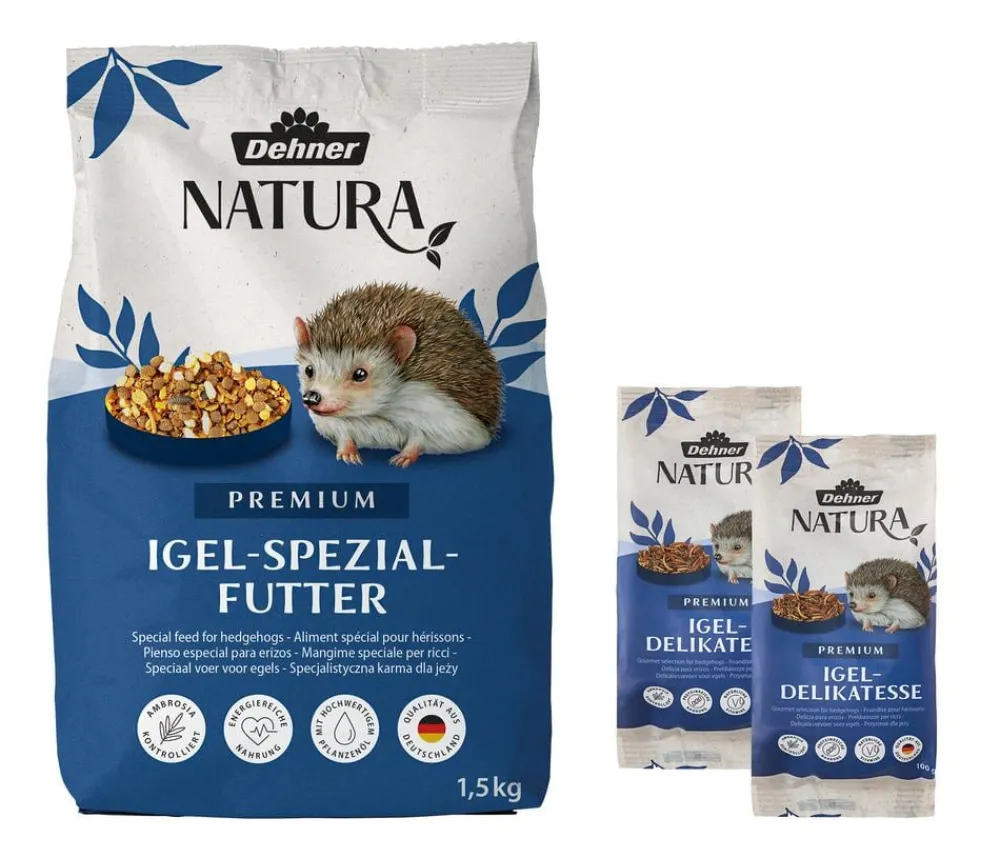 Dehner Natura Premium Igelfutter & -Häuser > Igelfutter-Set, 3-teilig
