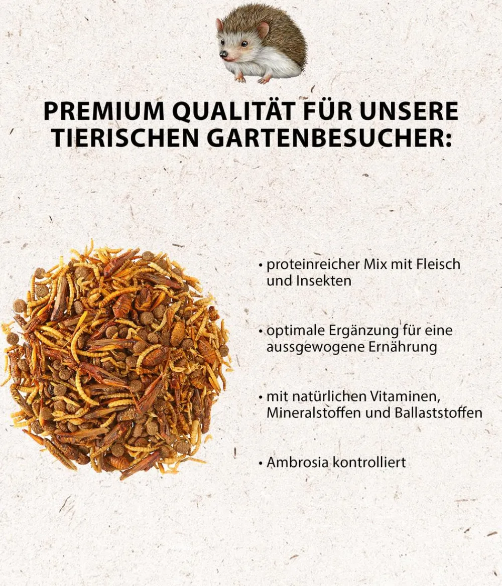 Dehner Natura Premium Igelfutter & -Häuser > Igelfutter-Set, 3-teilig