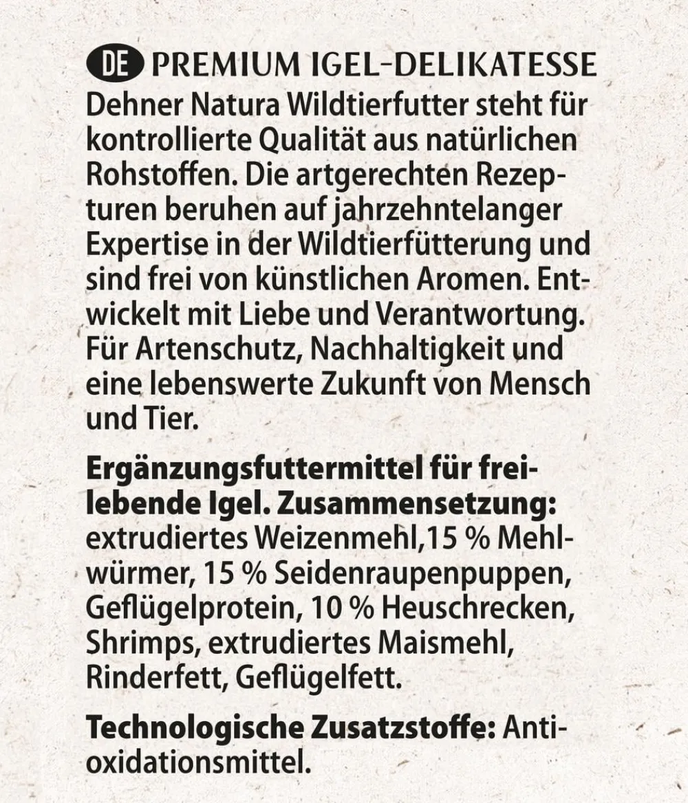 Dehner Natura Premium Igelfutter & -Häuser > Igelfutter-Set, 3-teilig