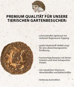 Dehner Natura Premium Igelfutter & -Häuser|Kleintierfutter > Igelfutter Igel-Kekse mit Shrimps
