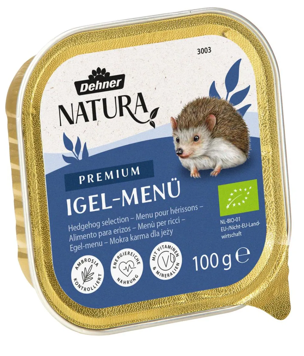 Dehner Natura Premium Igelfutter & -Häuser|Kleintierfutter - Igel-Menü, 16 x 100 g