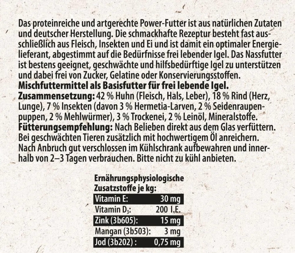 Dehner Natura Premium Igelfutter & -Häuser|Kleintierfutter > Igel Power-Futter