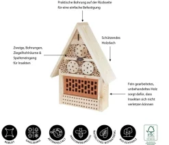 Dehner Natura Premium Nützling & Insektenhotels > Insektenhotel Cäcilia, ca. B38/H50/T12 cm