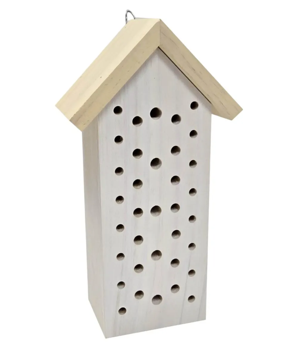 Dehner Natura Premium Insektenhotel Eucera, ca. B16/H30,5/T9,5 cm Weiß Hot