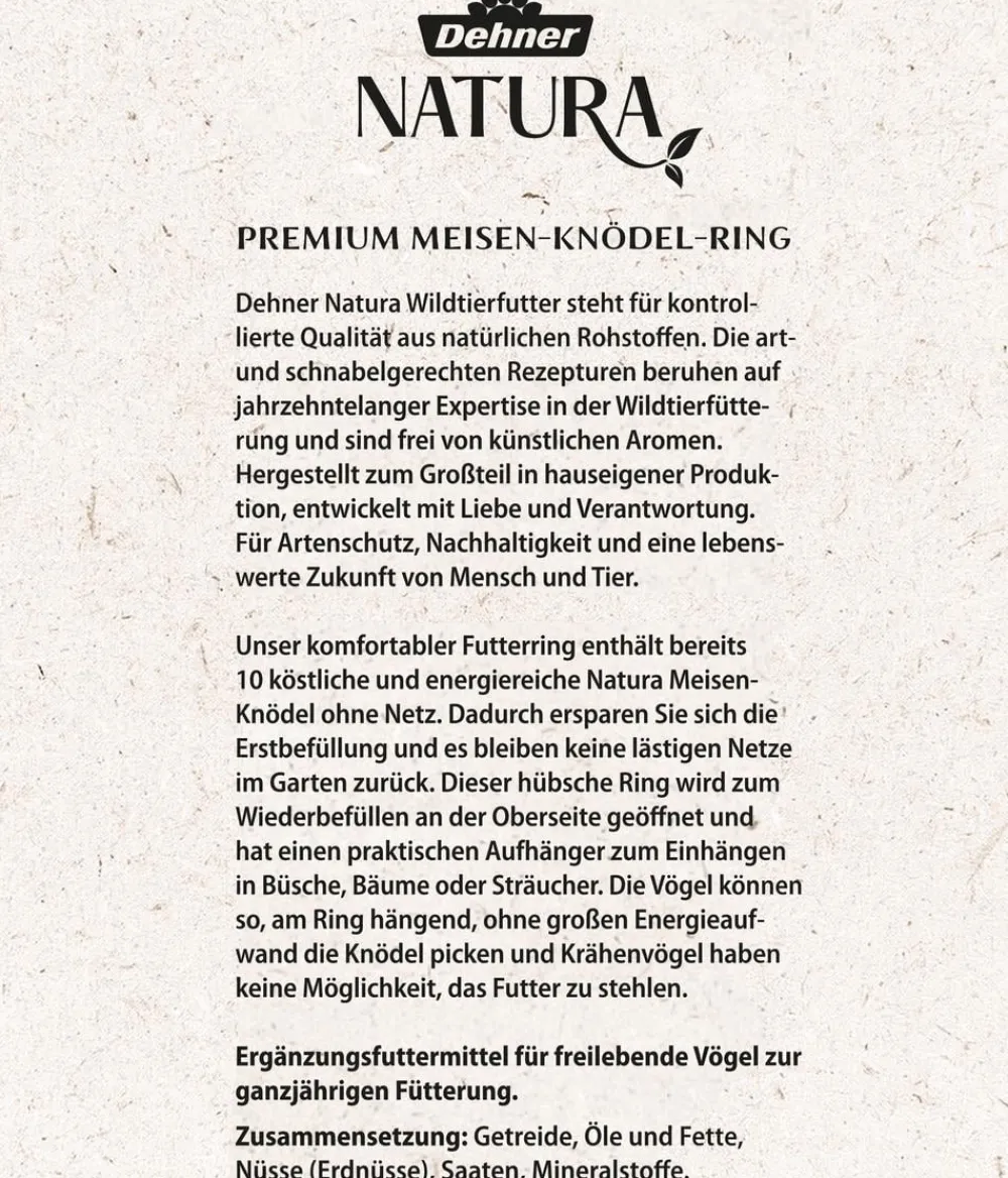 Dehner Natura Premium Vogelhäuser & Futterspender|Meisenknödel > Meisenknödel-Ring gefüllt