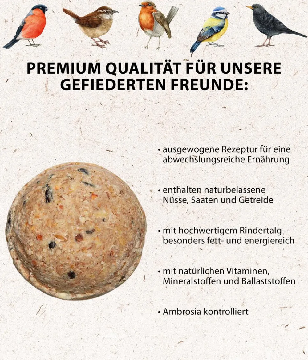 Dehner Natura Premium Vogelhäuser & Futterspender|Meisenknödel > Meisenknödel-Ring gefüllt