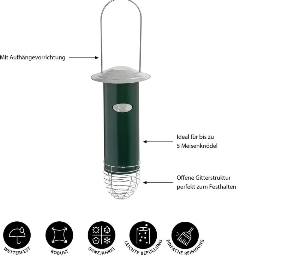 Dehner Natura Premium Vogelhäuser & Futterspender - Meisenknödelautomat