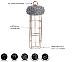 Dehner Natura Premium Vogelhäuser & Futterspender - Meisenknödel-Säule Sofia, ca. Ø10,2/H28,1 cm