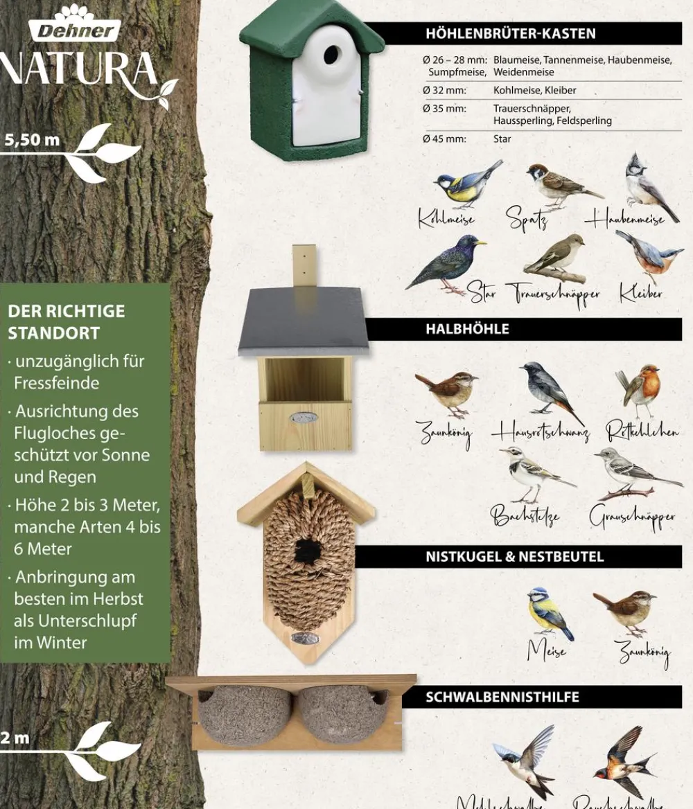 Dehner Natura Premium Nistkästen > Nistkasten Spatz, ca. B29/H26,9/T18,8 cm