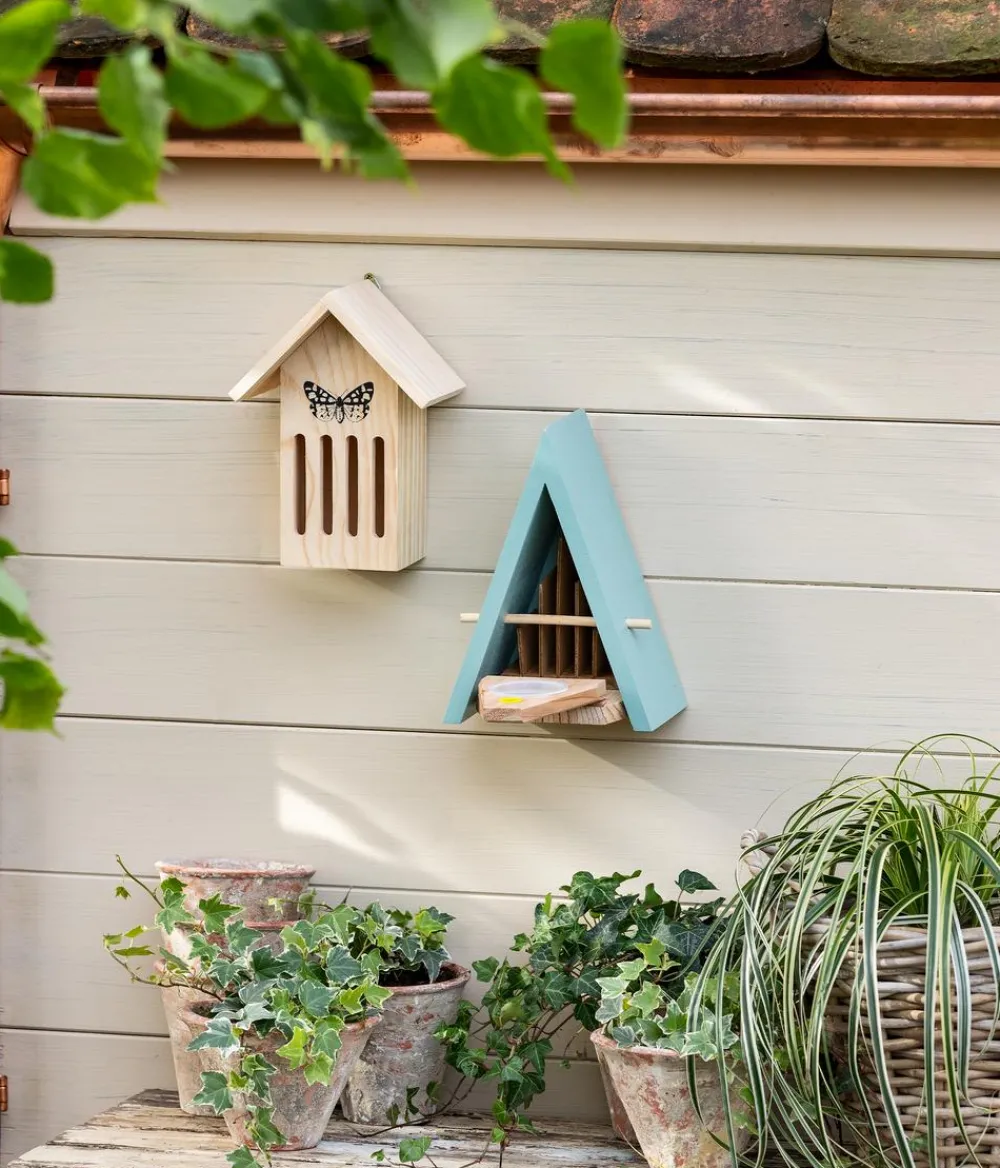 Dehner Natura Premium Nützling & Insektenhotels - Schmetterlingshaus Runa, ca. B17/H23/T12 cm Natur