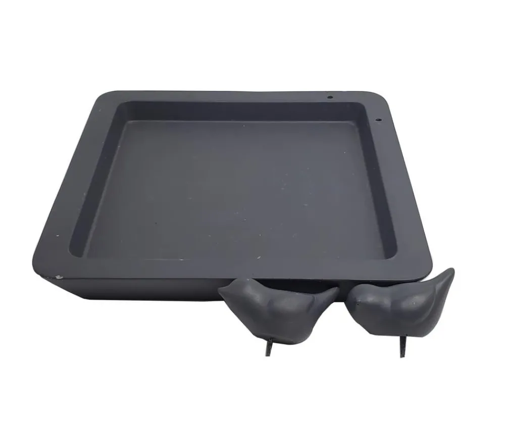 Dehner Natura Premium Vogeltränken|Gartenzwerge & Gartenfiguren > Vogeltränke Belém, ca. B30/H9/T30 cm
