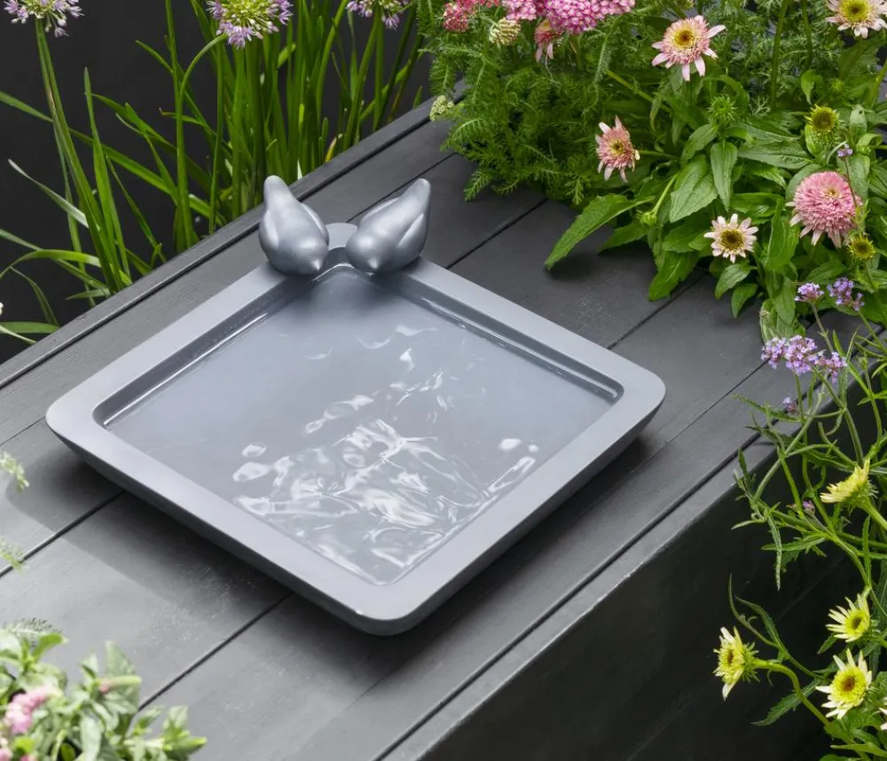 Dehner Natura Premium Vogeltränken|Gartenzwerge & Gartenfiguren > Vogeltränke Belém, ca. B30/H9/T30 cm