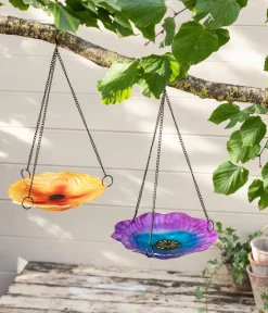 Dehner Natura Premium Vogeltränken|Gartenzwerge & Gartenfiguren > Vogeltränke, Glas, ca. Ø26/H49 cm