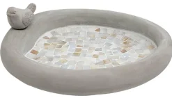 Dehner Natura Premium Vogeltränke Fiori, ca. B30,5/H5,5/T26 cm Beige Discount