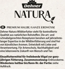 Dehner Natura Premium Wildvogelfutter & Snacks > Wildvogelfutter Halbe/Ganze Erdnüsse